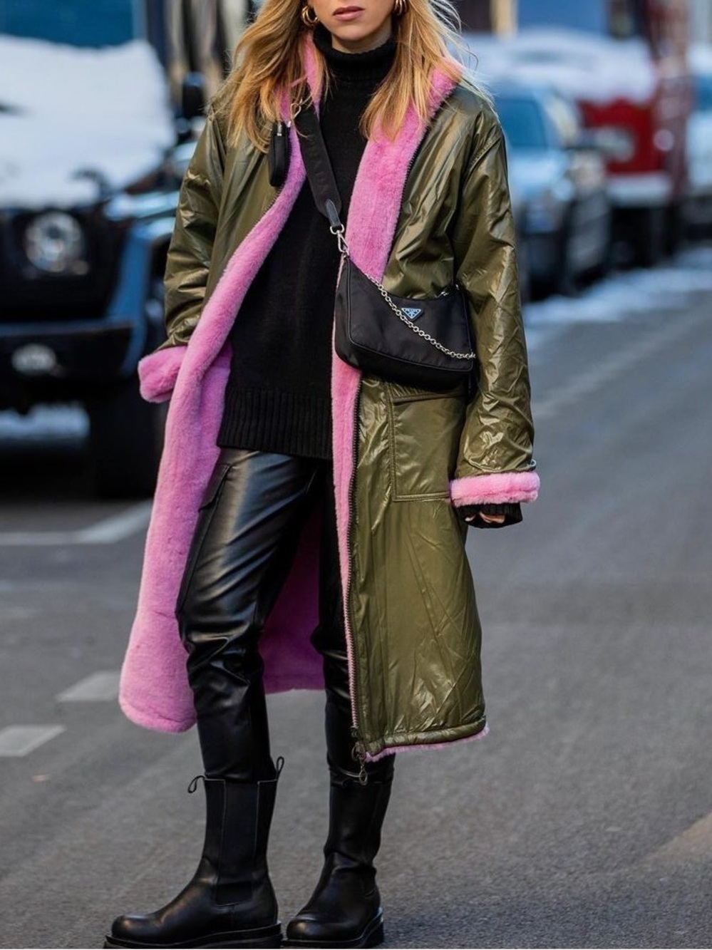 Essentiel Antwerp Faux Fur Reversible Long Coat